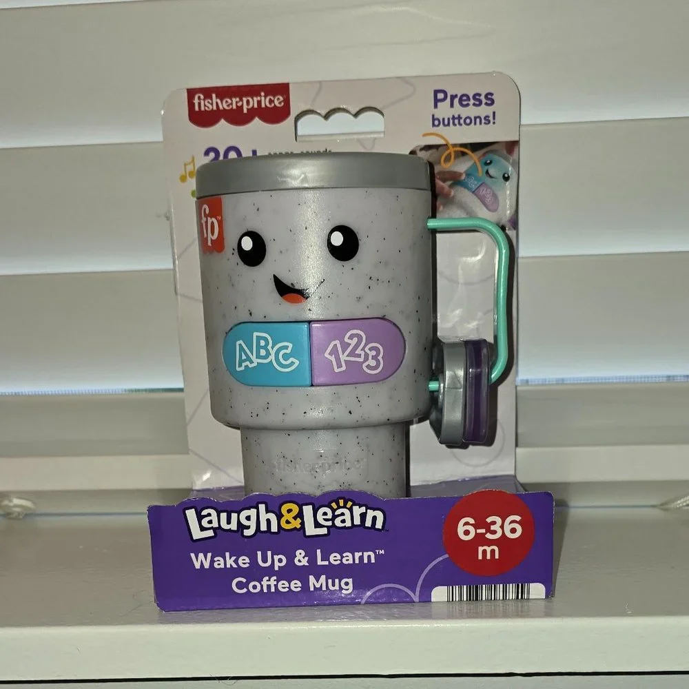 NWT Fisher Price Laugh and Learn, Wake Up & Learn Coffee Mug “Stanley Cup